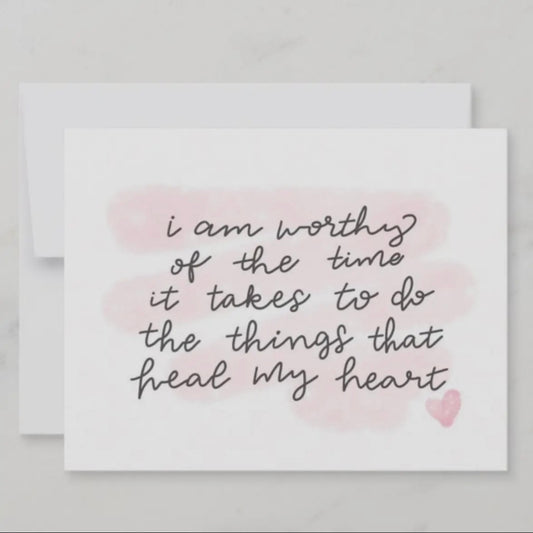 ‘I am worthy’ Card