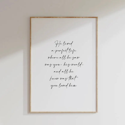 Memorial Keepsake Print