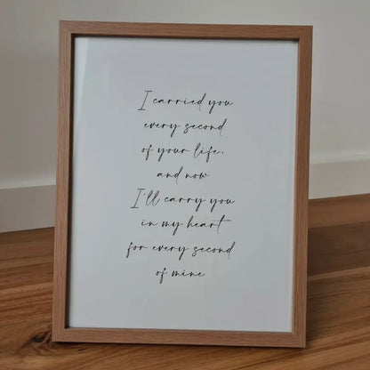 Carried Keepsake Print