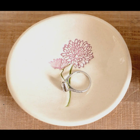 Birth Flower Ring Dish